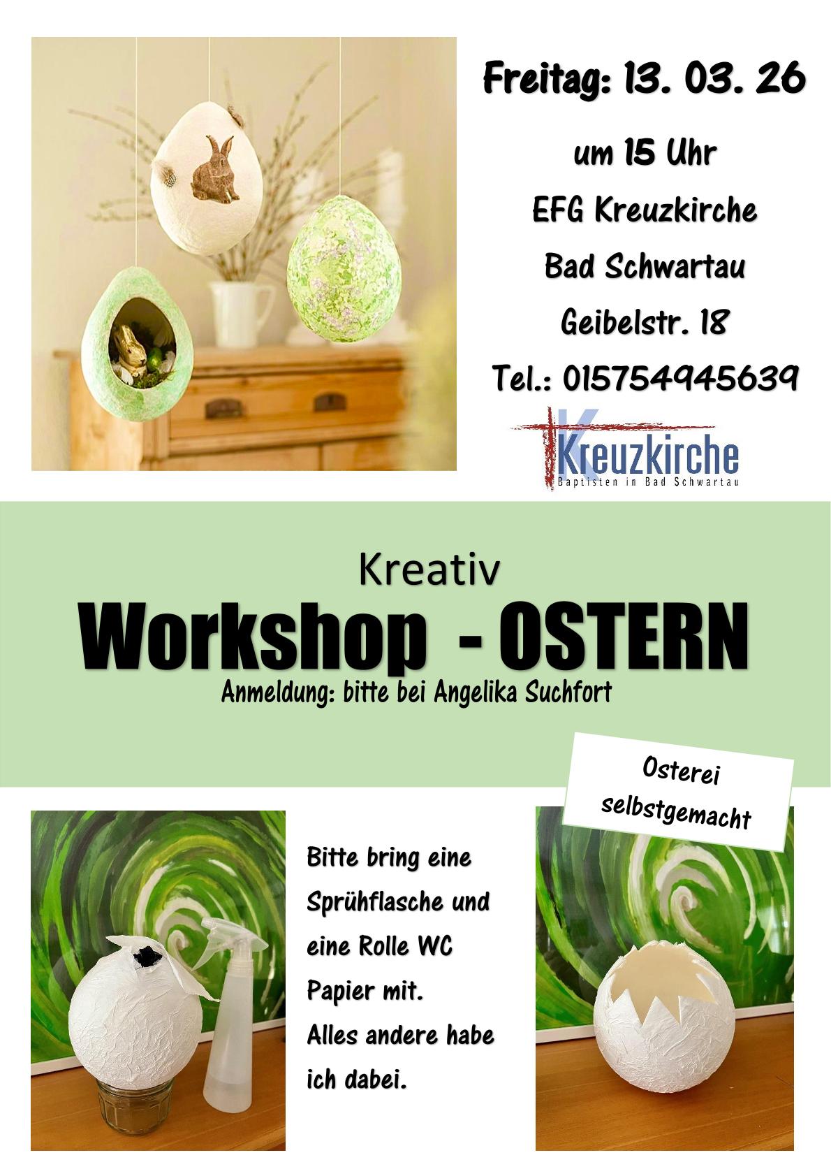 Workshop Kreativ Ostern Plakat 2026 2